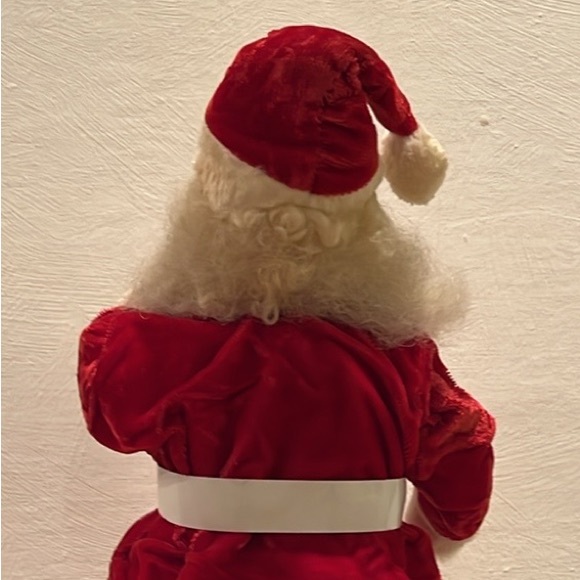 Harold Gale Vintage Red Velvet Suit Santa Claus Hand Painted Composite Face - Picture 11 of 16
